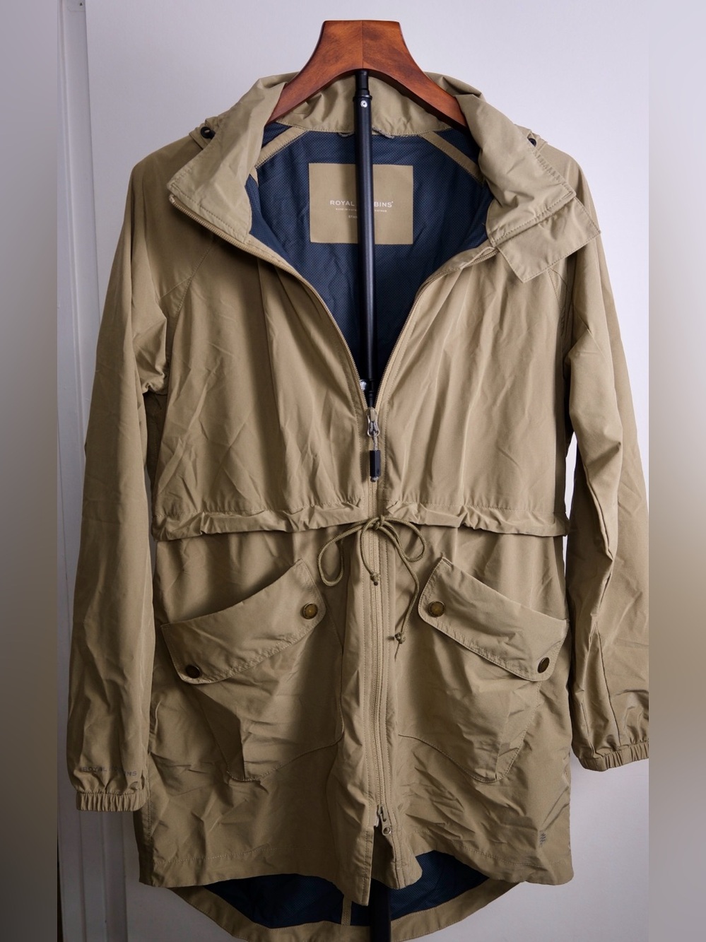 Royal Robbins Convertible Packable Hooded Travel Jacket Khaki Medium